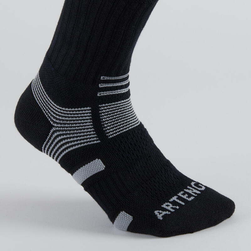 Tennissocken High 3er Pack - Artengo RS560 schwarz/grau