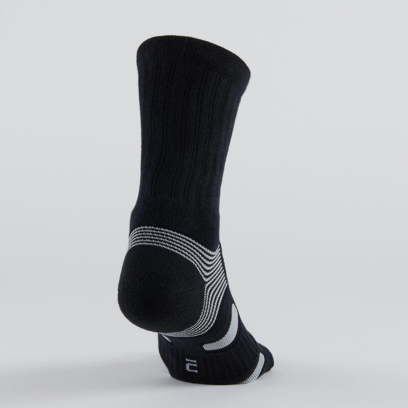 Tennissocken High 3er Pack - Artengo RS560 schwarz/grau