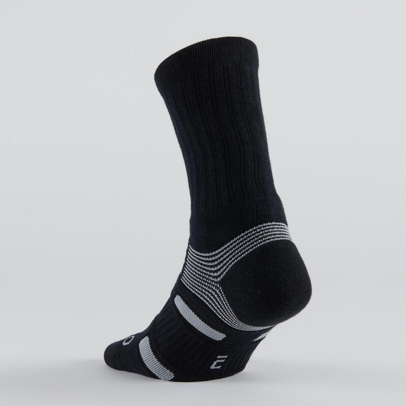 Tennissocken High 3er Pack - Artengo RS560 schwarz/grau