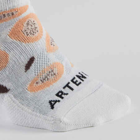 Low Sports Socks Tri-Pack RS 160 - Off-White/Oatmeal Print