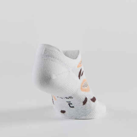 Low Sports Socks Tri-Pack RS 160 - Off-White/Oatmeal Print