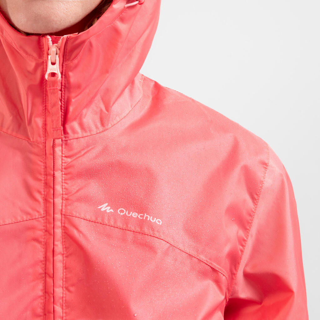 Chaqueta cortaviento y perlante de senderismo - Raincut Full Zip - Mujer