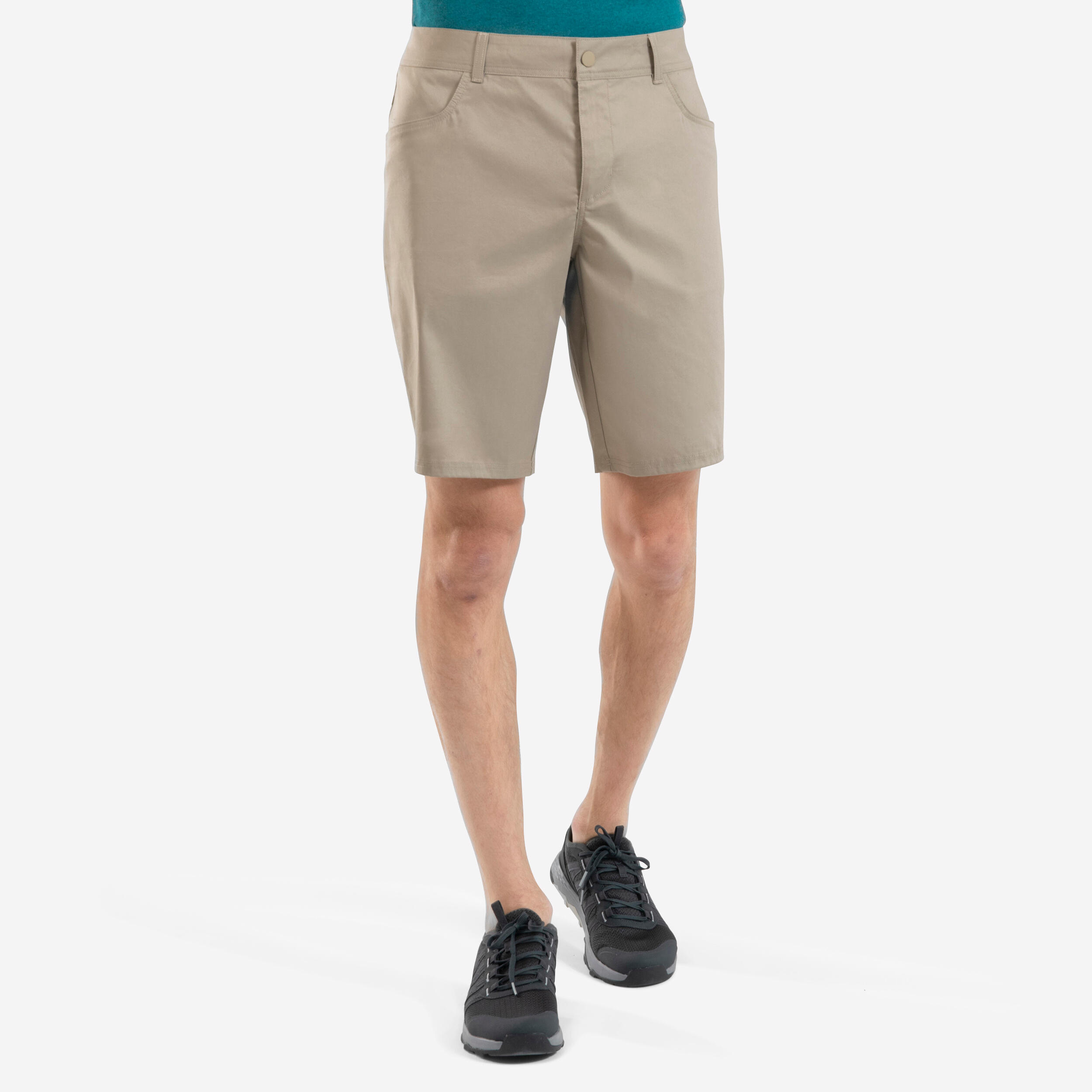 Men’s hiking shorts, NH100 - Beige image