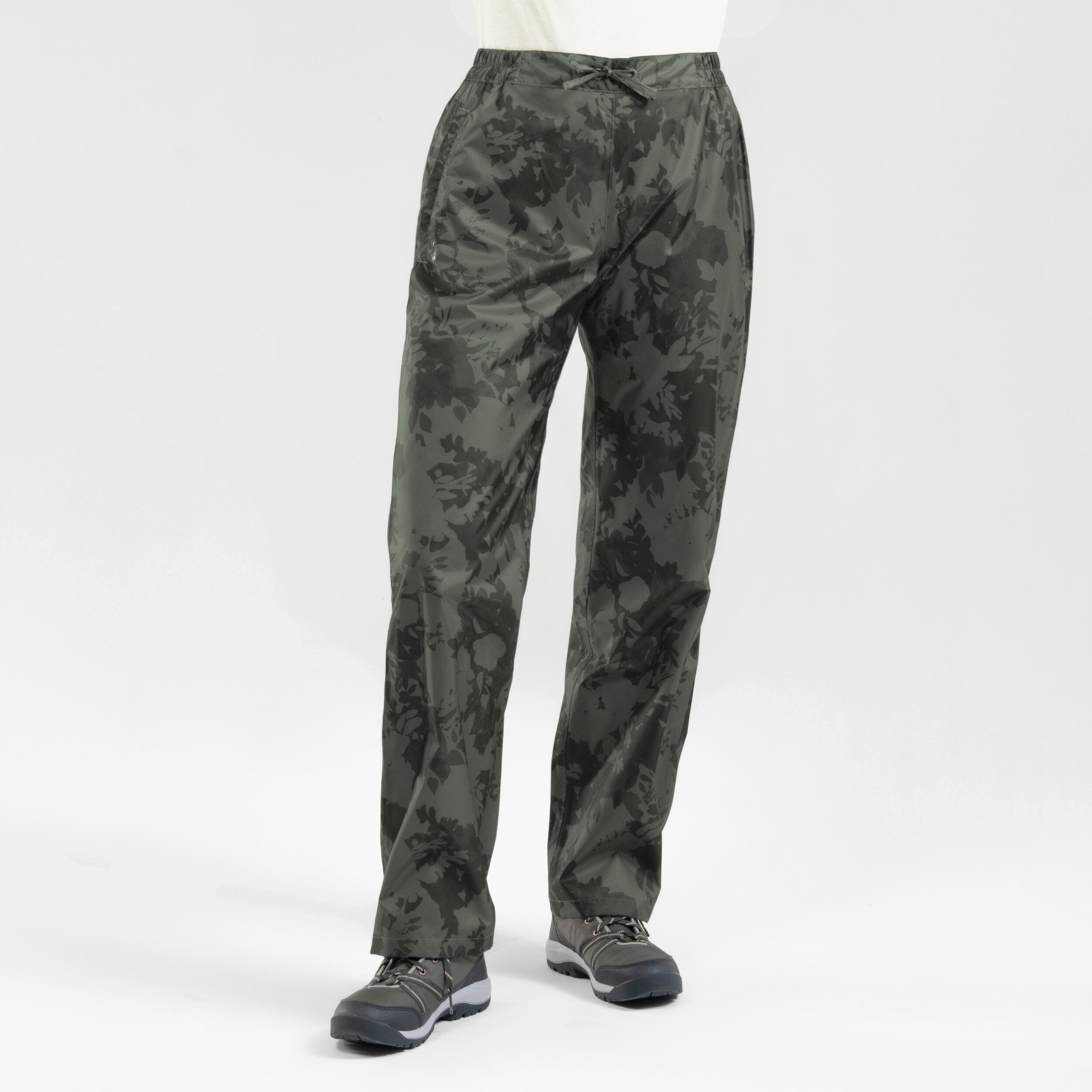 Women's Hiking Waterproof Over-Trousers Raincut 4/7