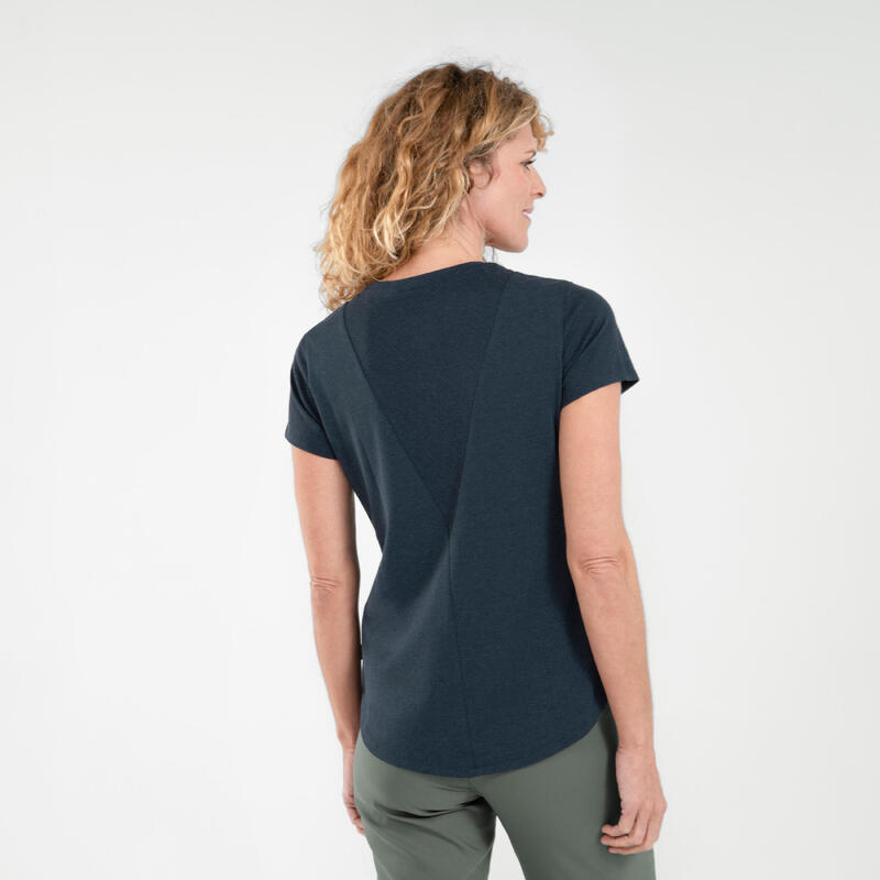 T-shirt trekking donna NH500 blu