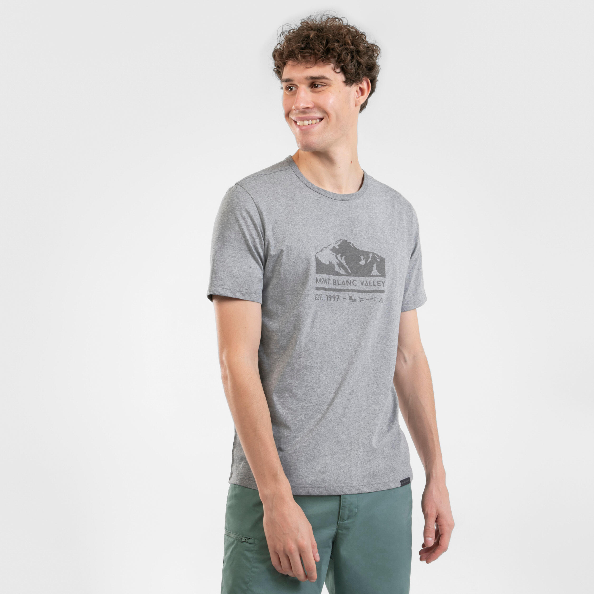 Men s Hiking T shirt NH100 QUECHUA Decathlon