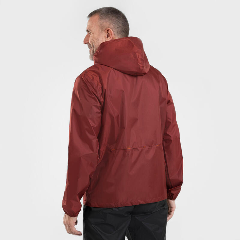 Giacca trekking uomo RAINCUT FULL ZIP rossa