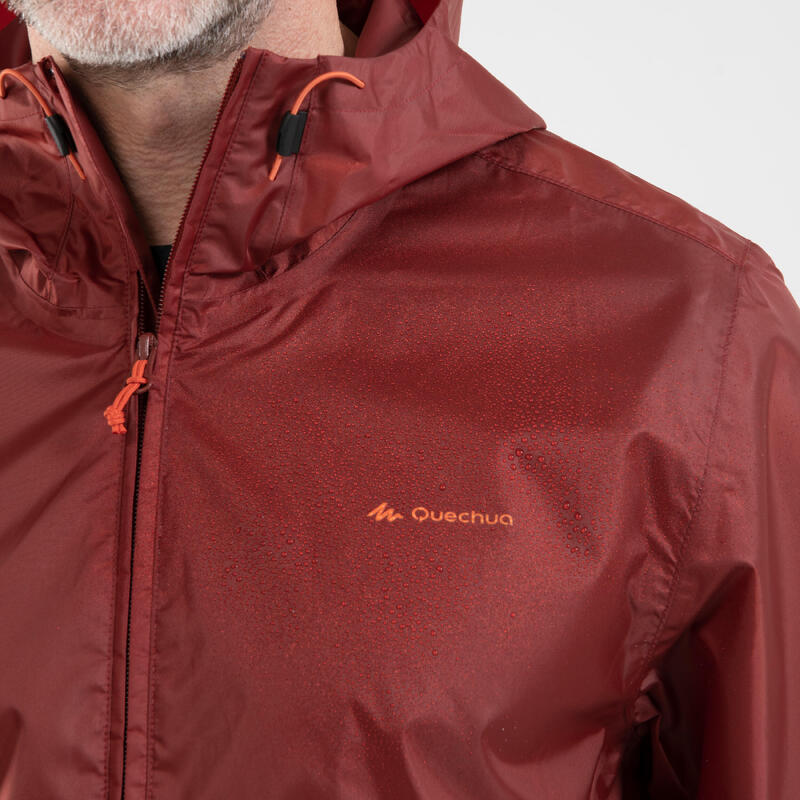 Giacca trekking uomo RAINCUT FULL ZIP rossa