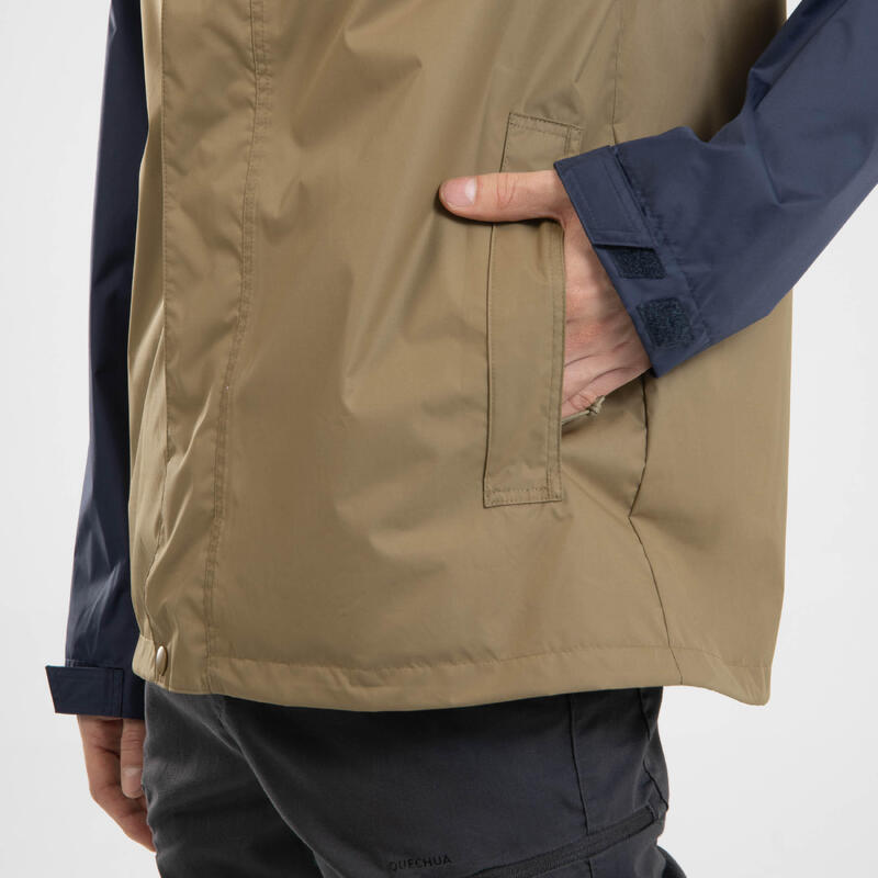 Chaqueta impermeable de montaña y trekking con capucha Hombre Quechua NH500