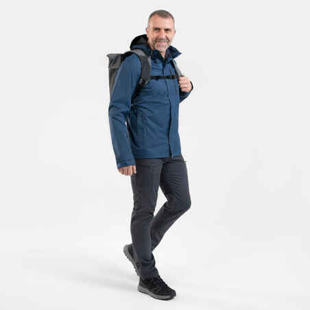 Chaqueta impermeable de montaña y trekking con capucha Hombre Quechua NH500