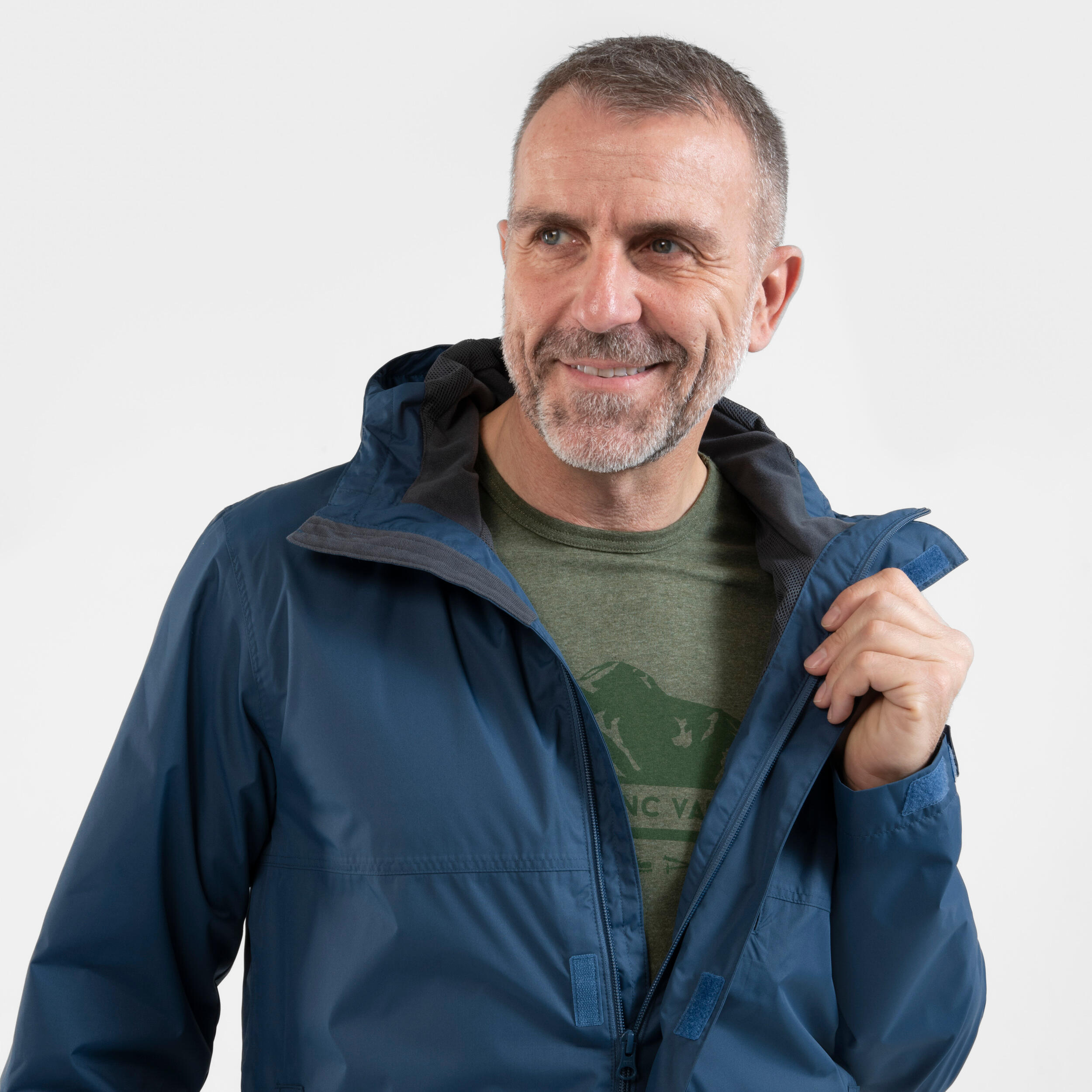 Men s Waterproof Hiking Jacket NH500 Imper Decathlon
