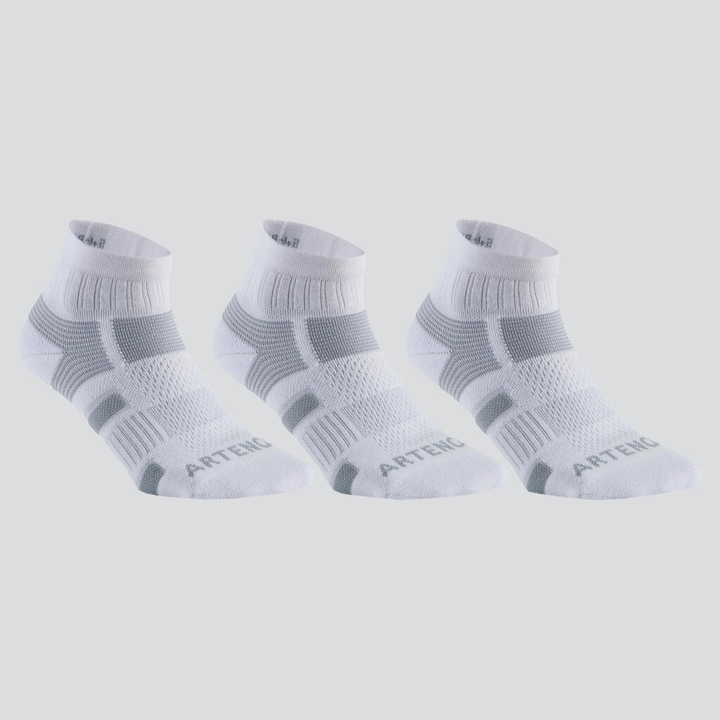 RS 560 Mid Sport Socks Tri-Pack - White/Grey