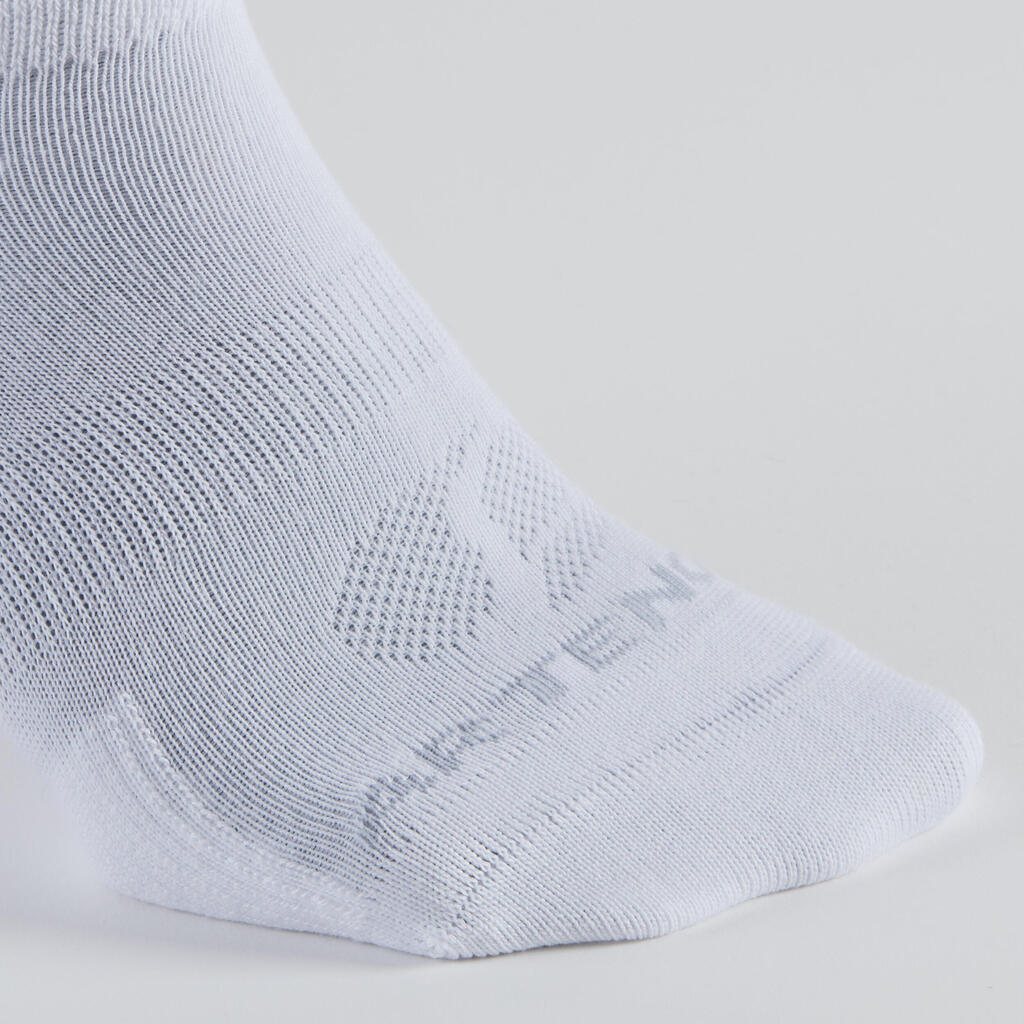 Chaussettes de sport basses Artengo RS 160 motif rose lot de 3.