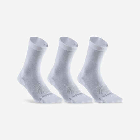 Ψηλές αθλητικές κάλτσες RS 160, 3 ζεύγη - Λευκό