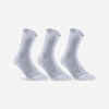 Calcetines largos de deporte blanco RS 160, lote de 3 pares