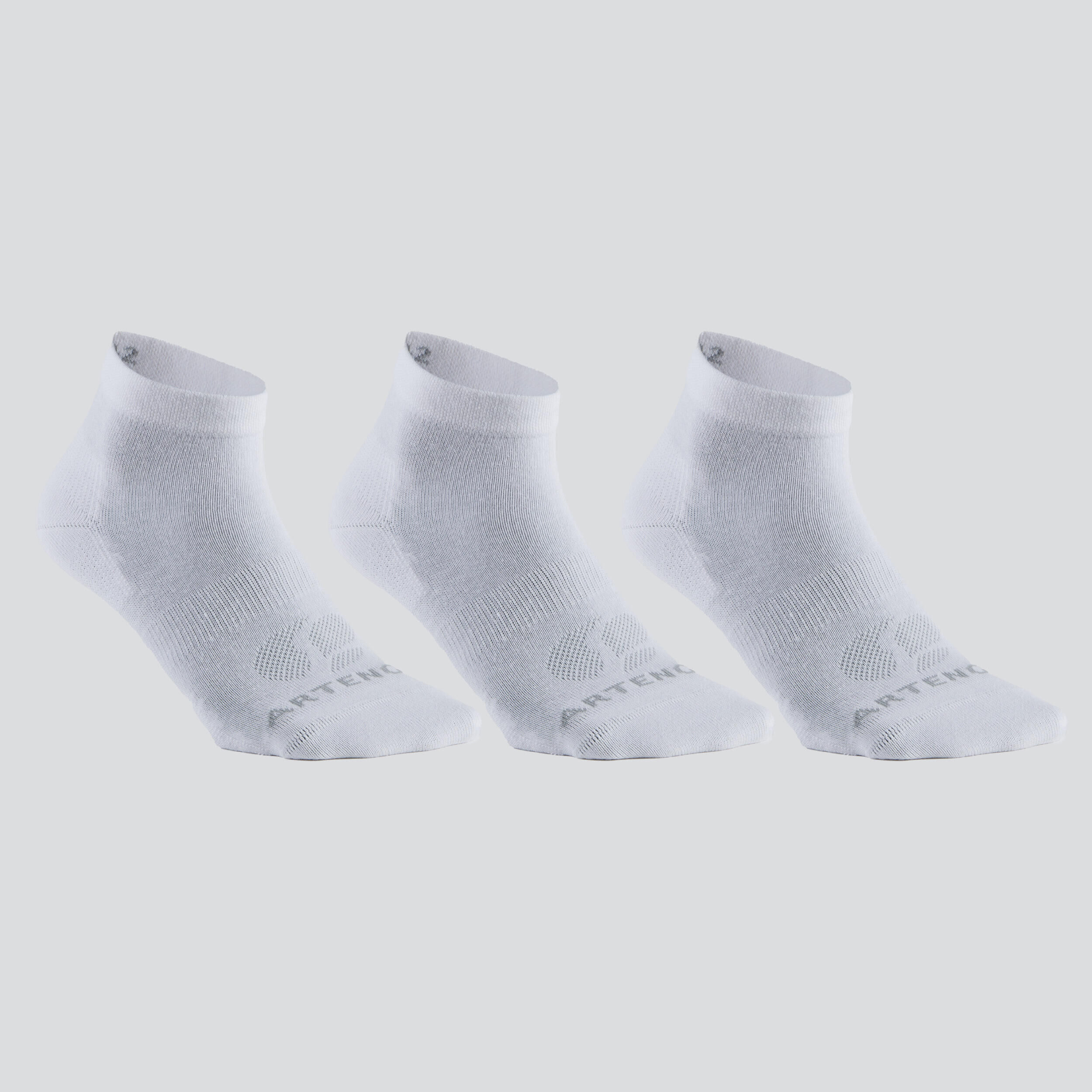 ARTENGO RS 160 Adult Mid-High Sports Socks Tri-Pack - White