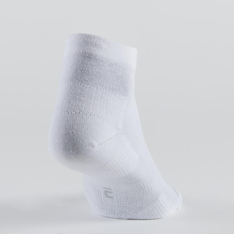 CHAUSSETTES DE SPORT MI-HAUTES ARTENGO RS 160 BLANCHES LOT DE 3