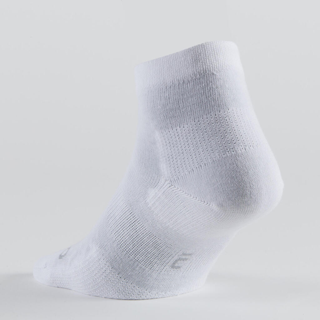 CHAUSSETTES DE SPORT MI-HAUTES ARTENGO RS 160 GRIS FONCE LOT DE 3