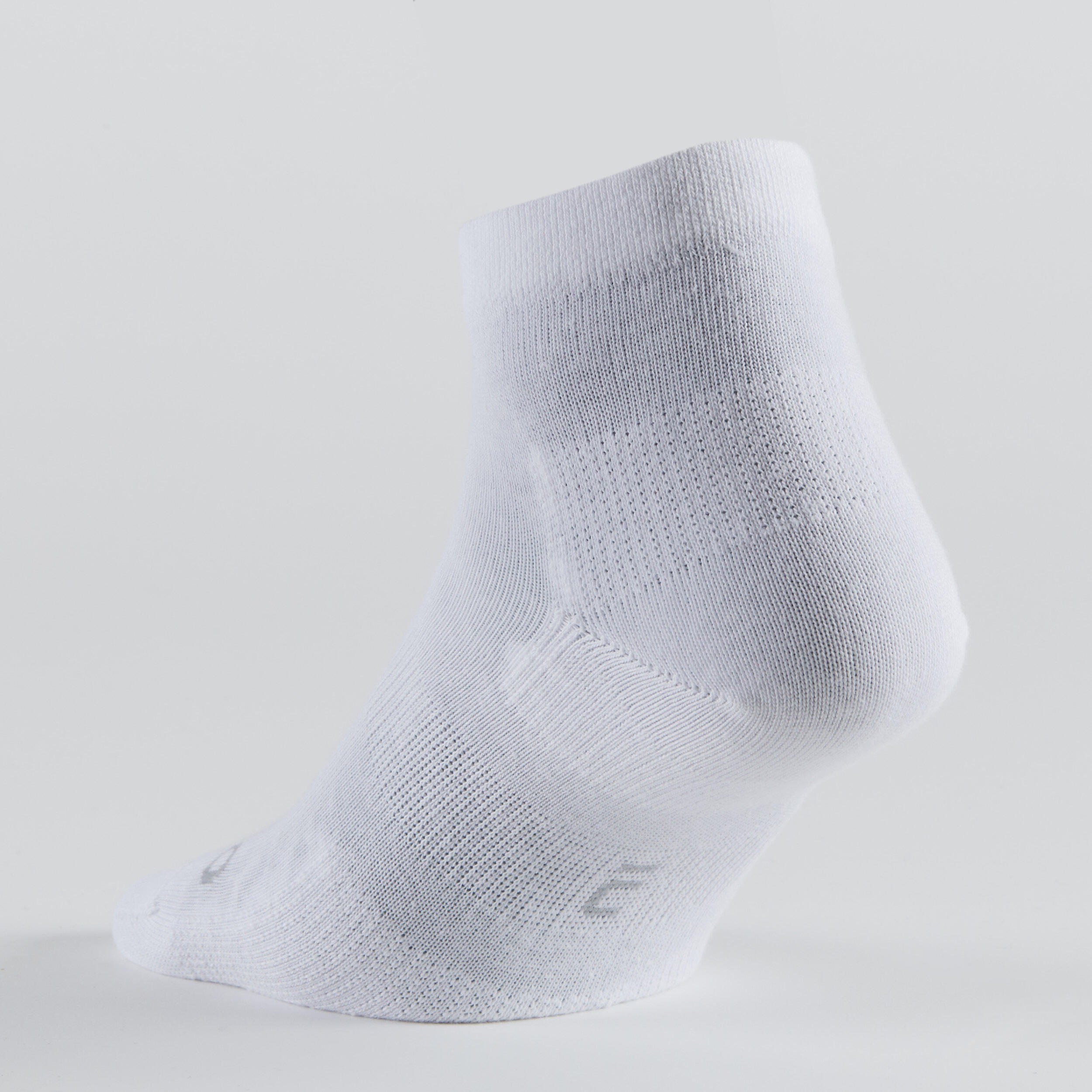 MEDIUM-HIGH SPORTS SOCKS ARTENGO RS 160 WHITE PACK OF 3