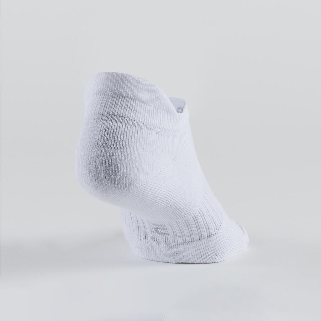 CHAUSSETTES DE SPORT BASSES ARTENGO RS 500 ROSE BLANC VERT LOT DE 3