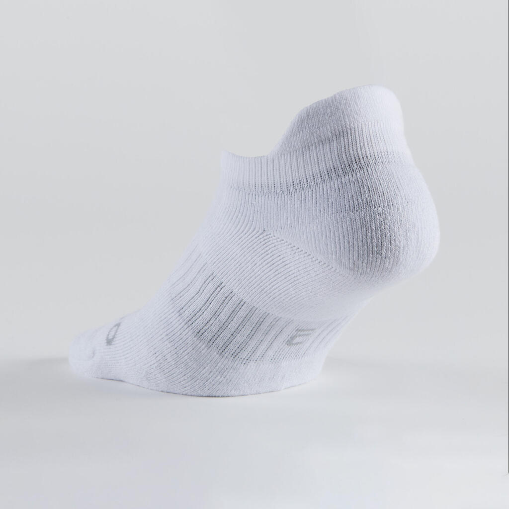 CHAUSSETTES DE SPORT BASSES ARTENGO RS 500 ROSE BLANC VERT LOT DE 3