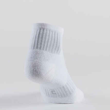 Αθλητικές κάλτσες μεσαίου ύψους RS 500 3 ζεύγη - Λευκό