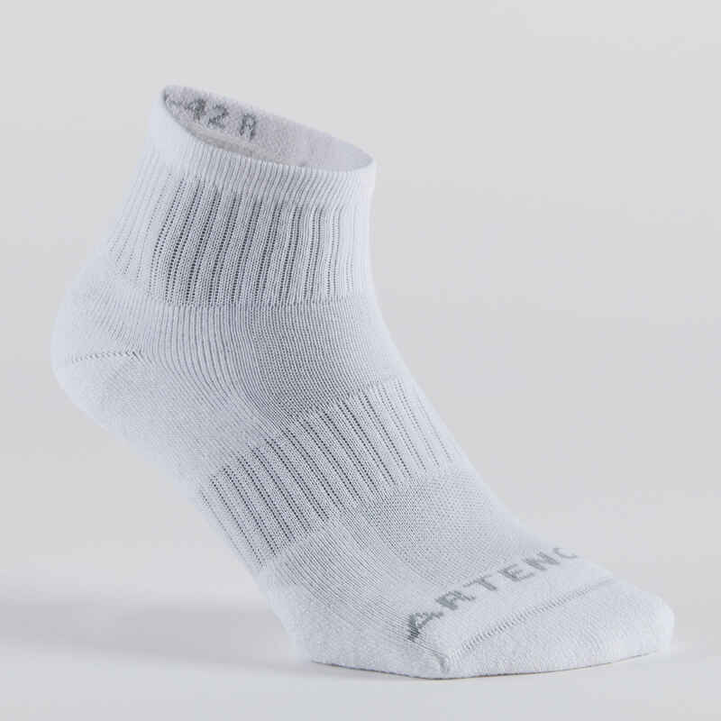 Mid Tennis Socks RS 500 Tri-Pack - White