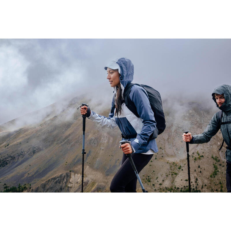 Wanderjacke Damen wasserdicht Bergwandern - MH500 graublau 