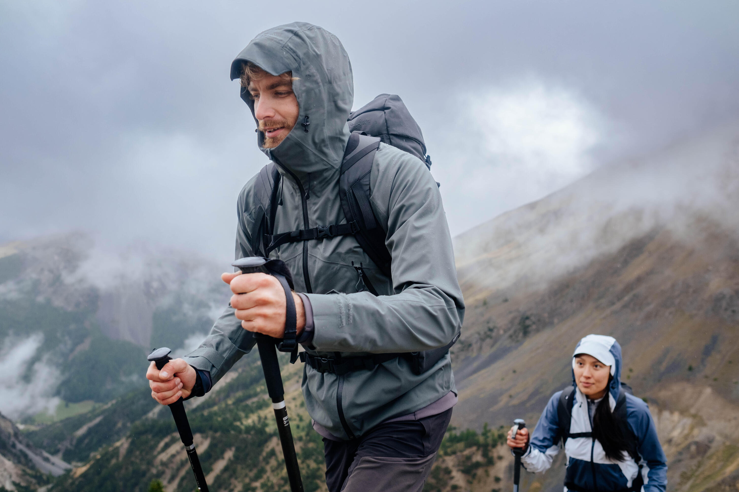 Gebraucht - Regenjacke Herren wasserdicht leicht - MH500 grün 12/15