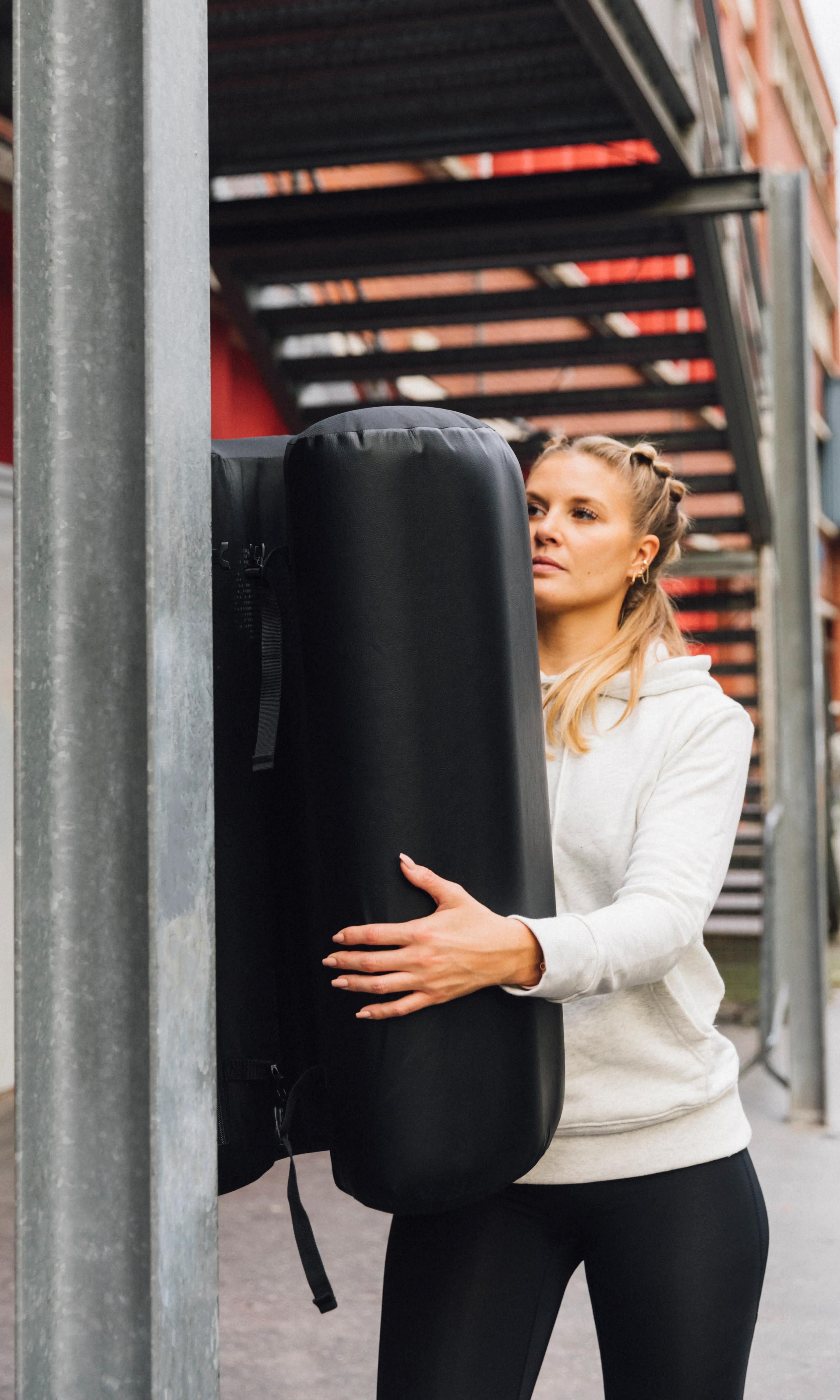 Saco Boxeo Hinchable Pole Punch Bolsa Transporte manual reparacion