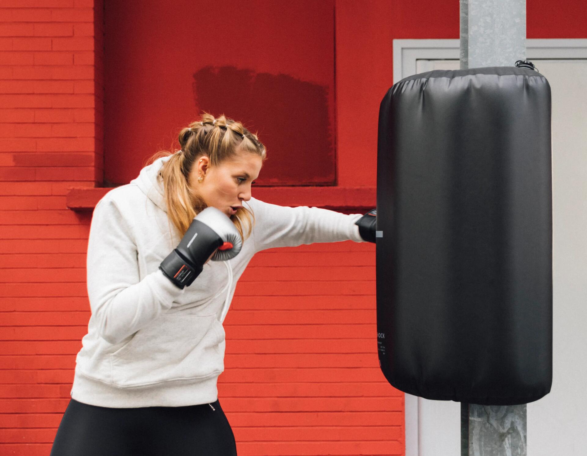 Saco Boxeo Hinchable Pole Punch Bolsa Transporte manual reparacion