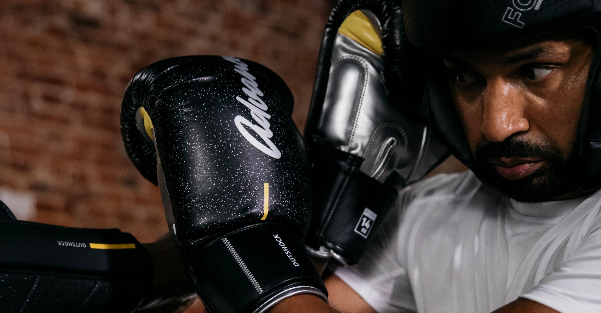 GANTS DE KICK-BOXING, MUAY-THAÏ 500 - NOIRS