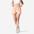 Women Gym  Shorts - Orange Print