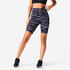 Women Cycling Shorts High Waist - Black Print