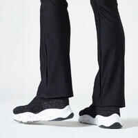 بنطلون للياقة البدنية بقصة ضيقة وأرجل مستقيمة للنساء - FTI 100 أسود