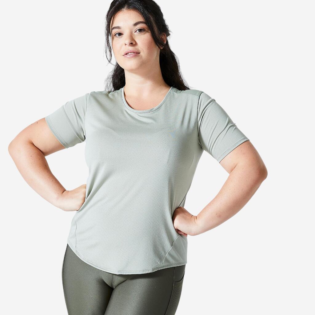 Majica kratkih rukava za kardio fitnes 120T ženska - zelena