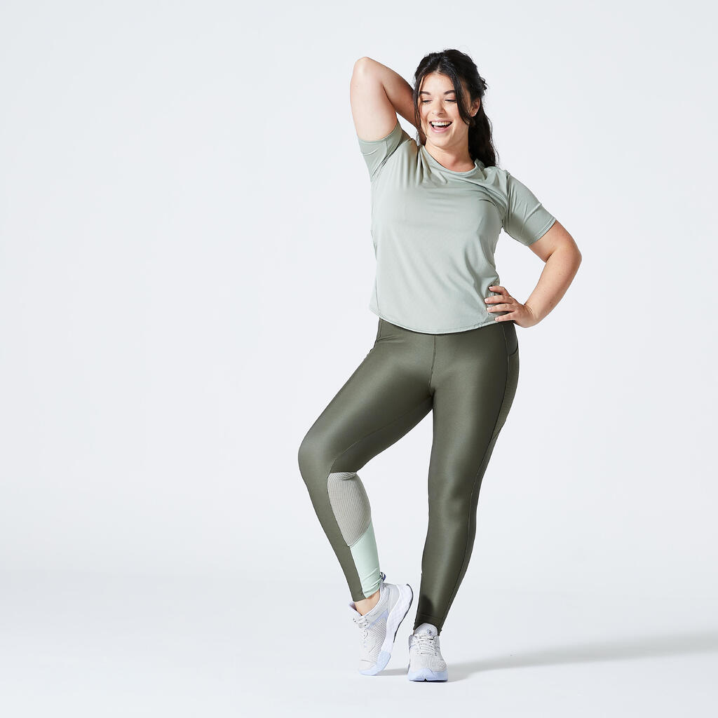 Majica kratkih rukava za kardio fitnes 120T ženska - plava