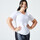 Женская облегающая кардио-футболка для фитнеса - Белая