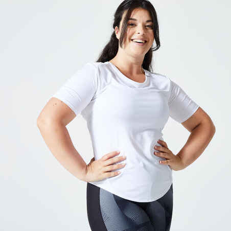 Ženska majica za fitnes - Bela