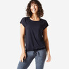 Women Gym T-shirt  Loose Fit - Black