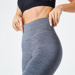 Leggings de Fitness Cintura Subida Mulher Cinzento DOMYOS - Decathlon