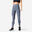 Leggings Damen hoher Taillenbund - FTI100 graumeliert