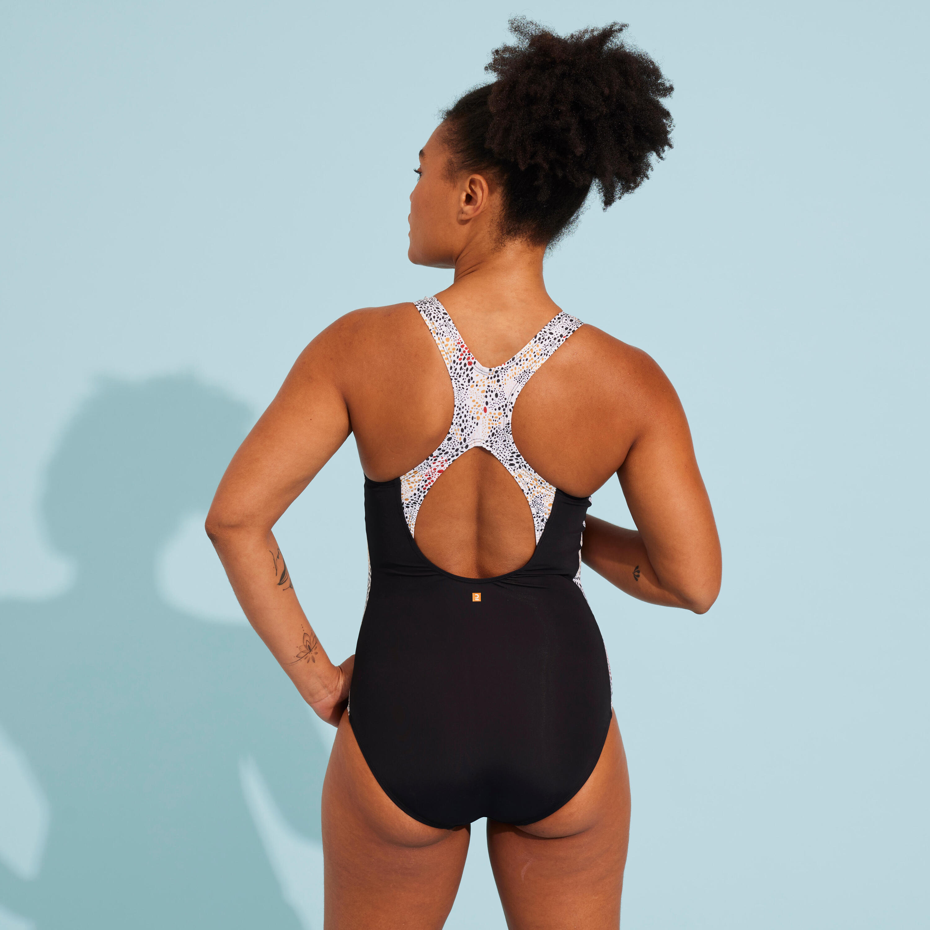 Women's one-piece swimsuit Aquagym-Aquabike Sofi Daph black 10/12