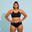 Top bikini Mujer aquagym negro ocre