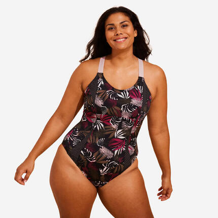 Maillot de bain 1 pièce Aquagym-Aquabike femme Elea Saf kaki