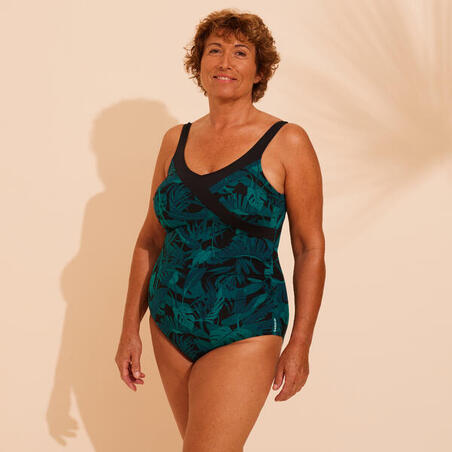 Zeleni jednodelni ženski kupaći kostim za fitnes u vodi KARLI ALM