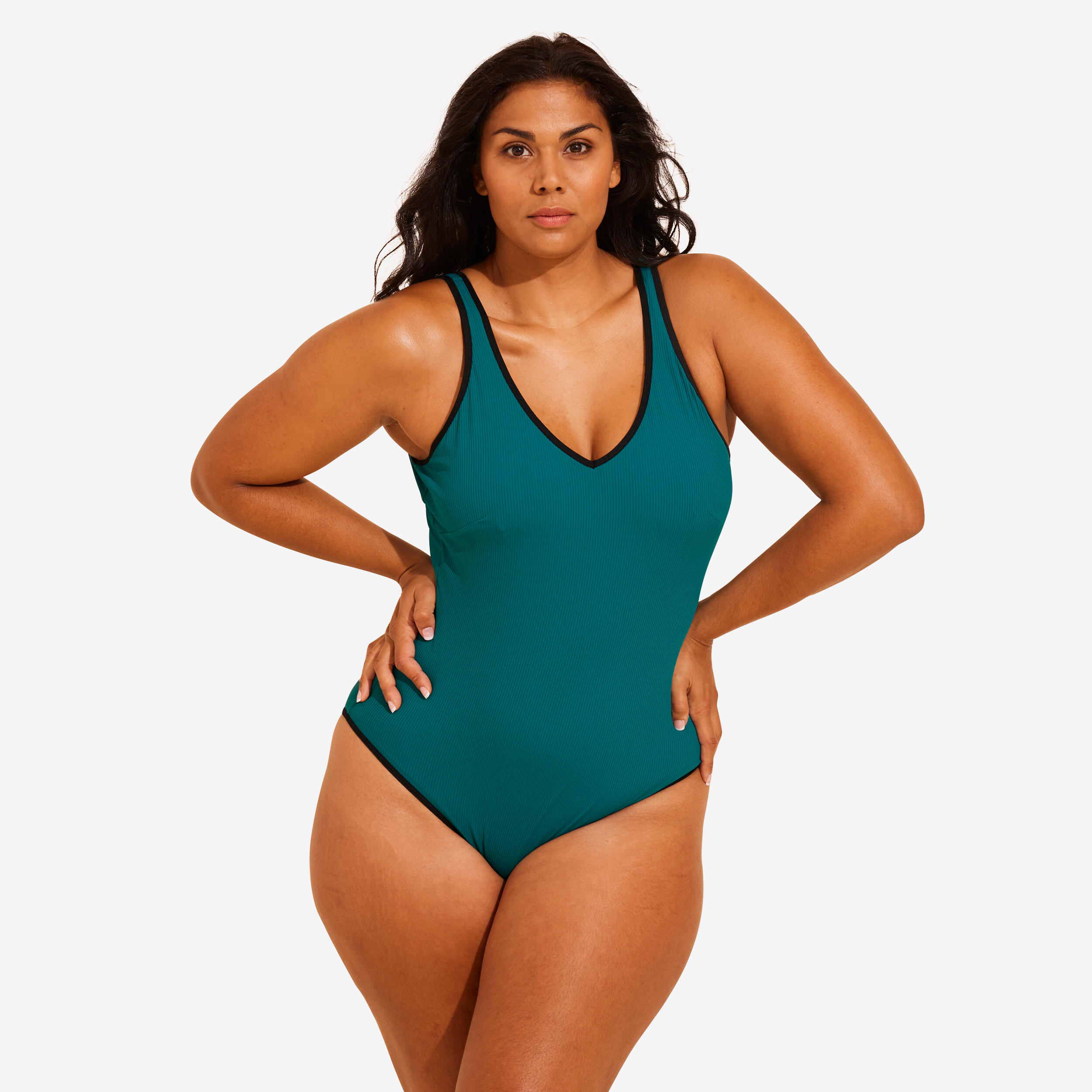 Costume da bagno aquagym donna 1 pezzo Ines verde