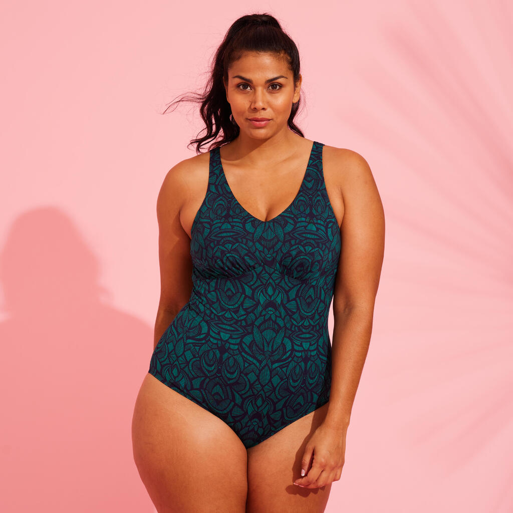 Maillot de Bain 1 Pièce  Femme Romi Nick Noir Vert