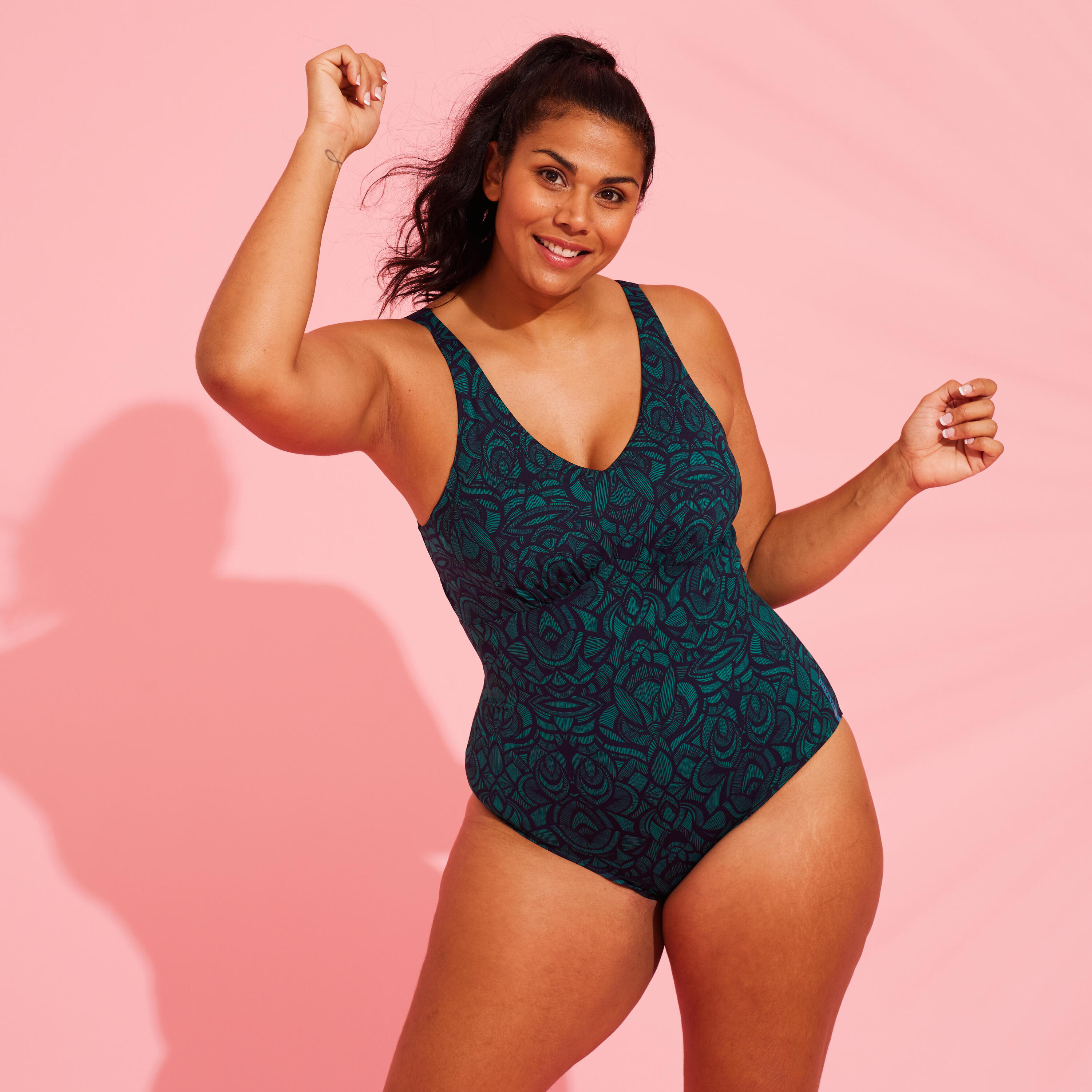 Bañador Mujer Reductor Aquagym Verde. 11/25