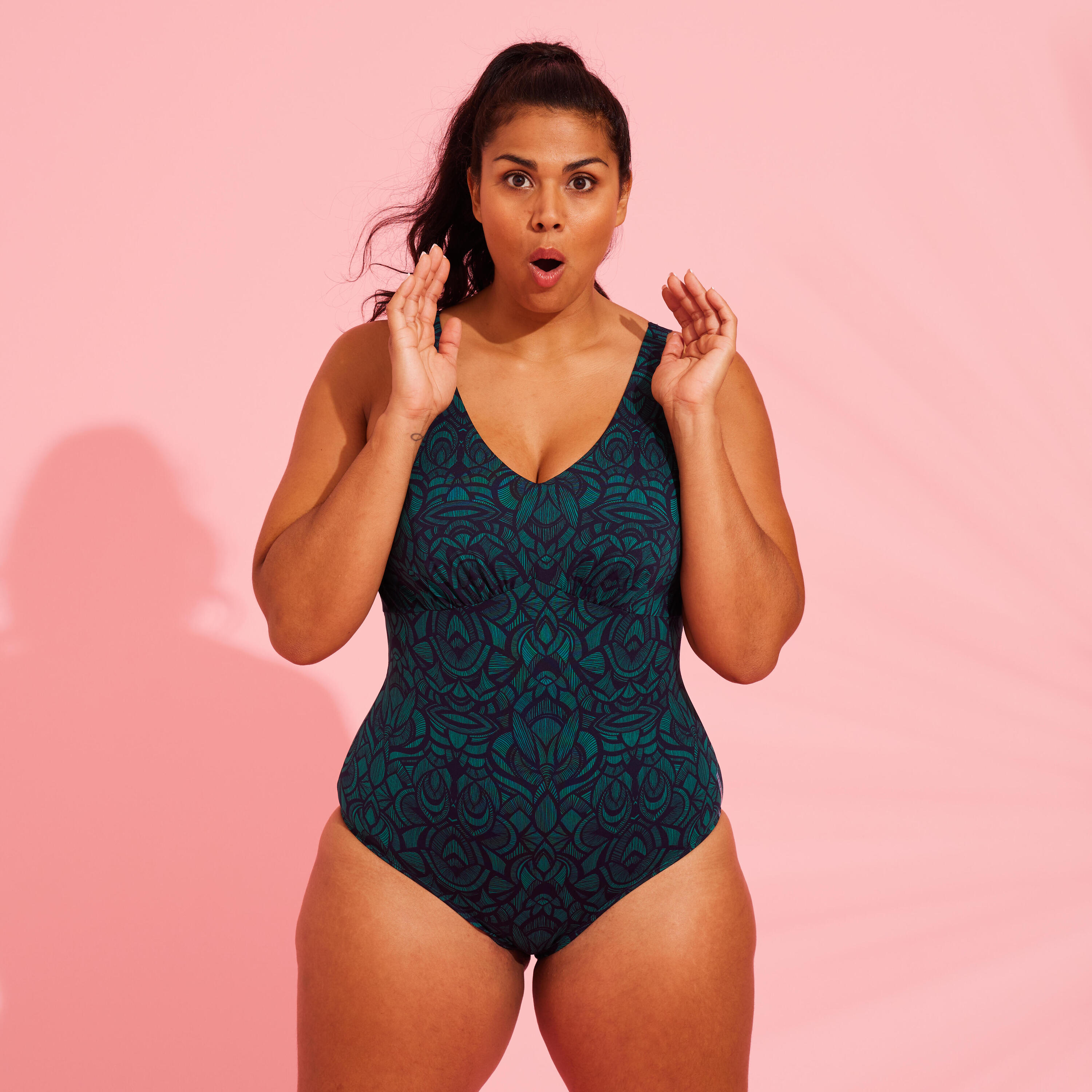 Bañador Mujer Reductor Aquagym Verde. 10/25